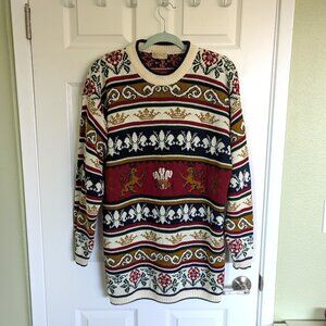 Vintage Royal Motif Sweater size L